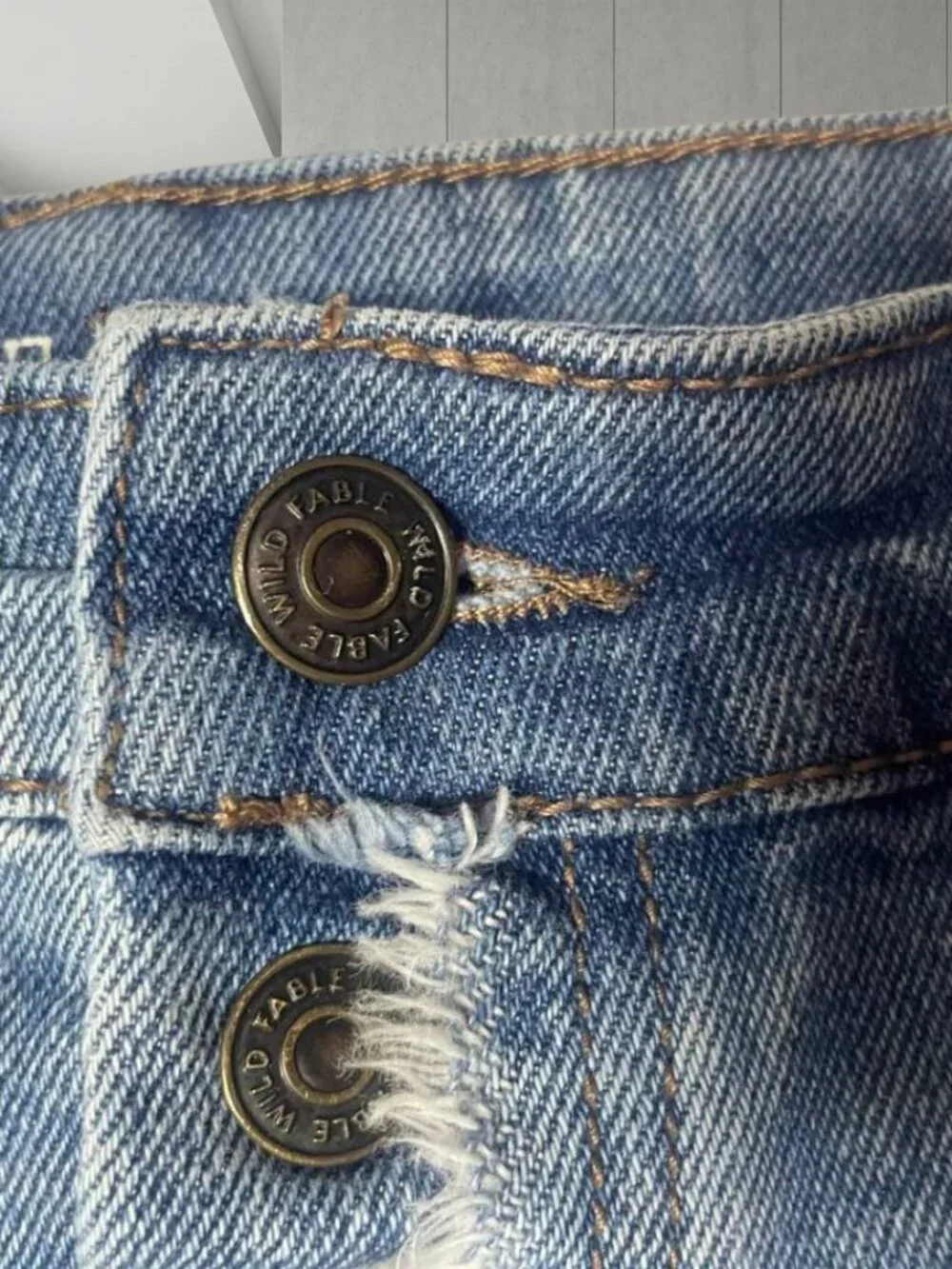Wild Fable Size 14 High Rise Short Button Fly Distressed Denim Jean Shorts